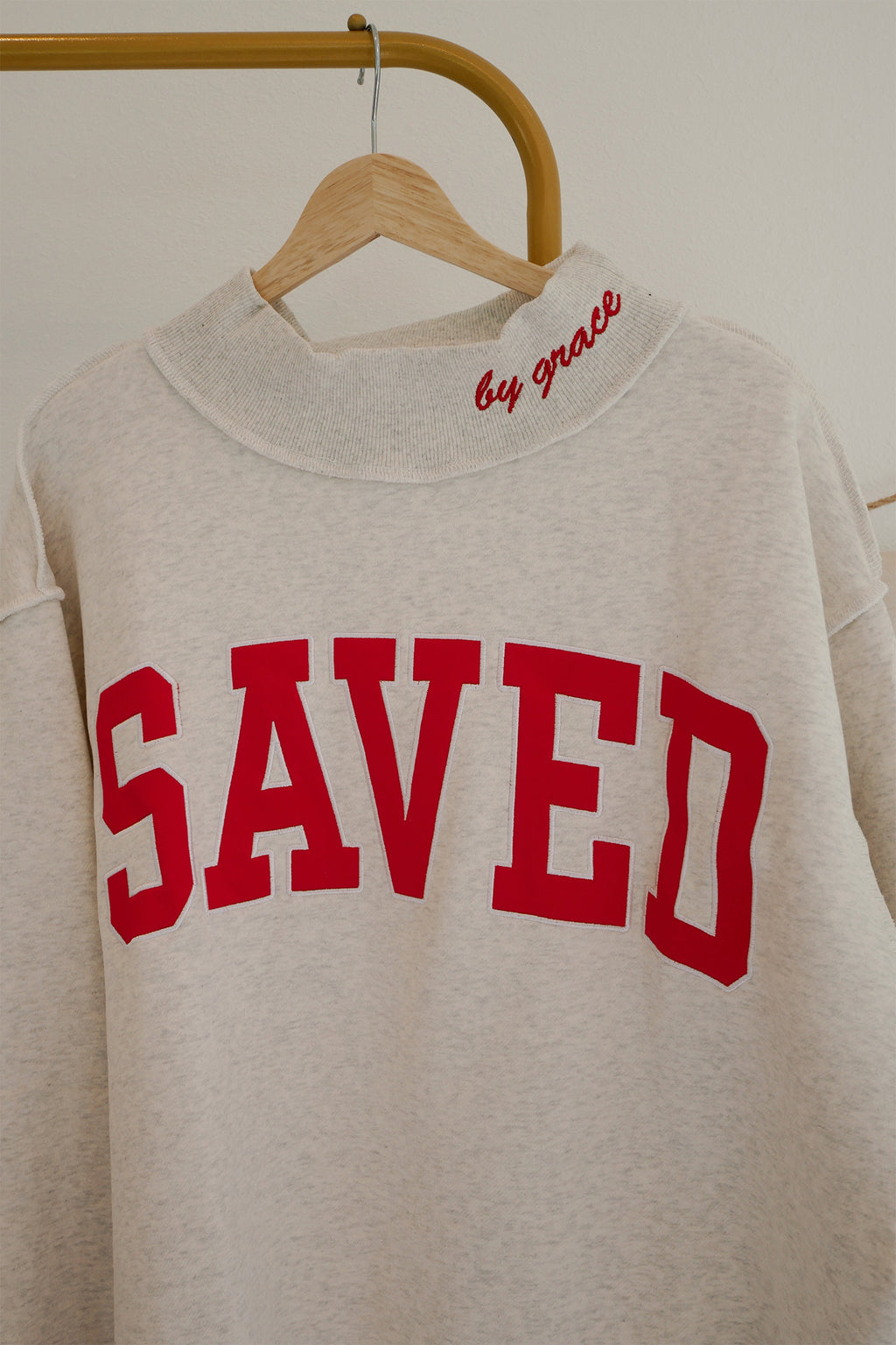 Saved By Grace Mock Neck