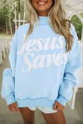 Jesus Saves Mock Neck