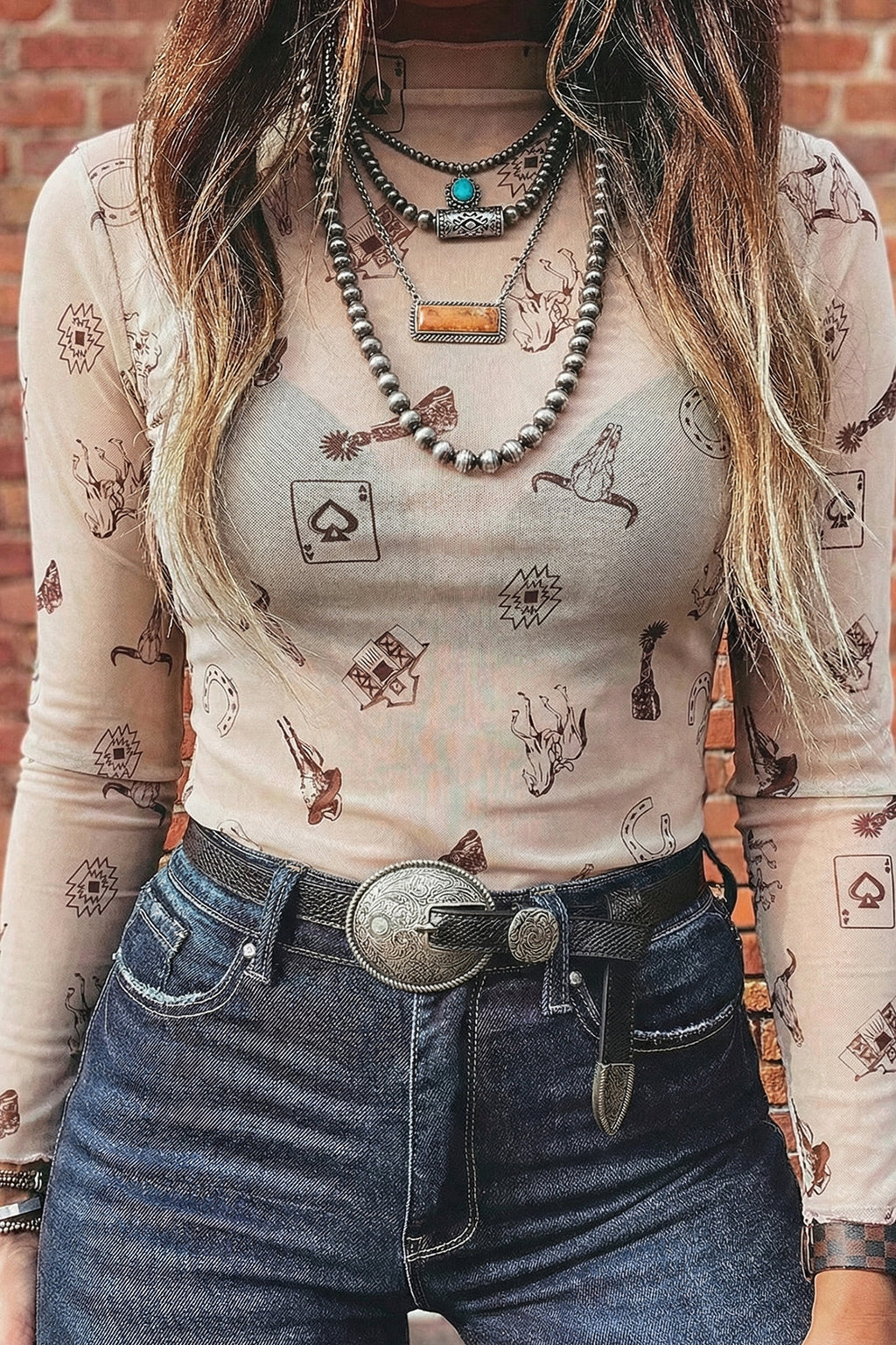 Wild West Mesh Top