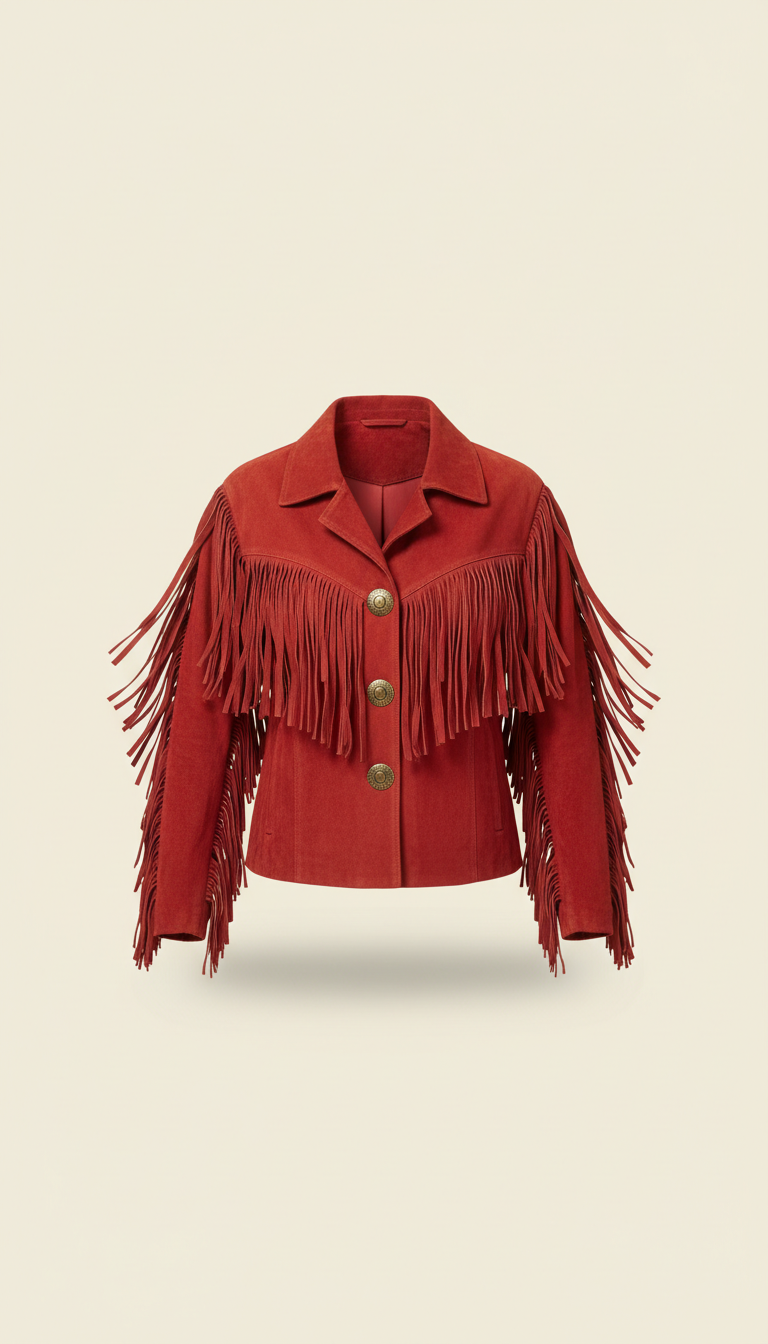 Sunset Red Fringe Jacket