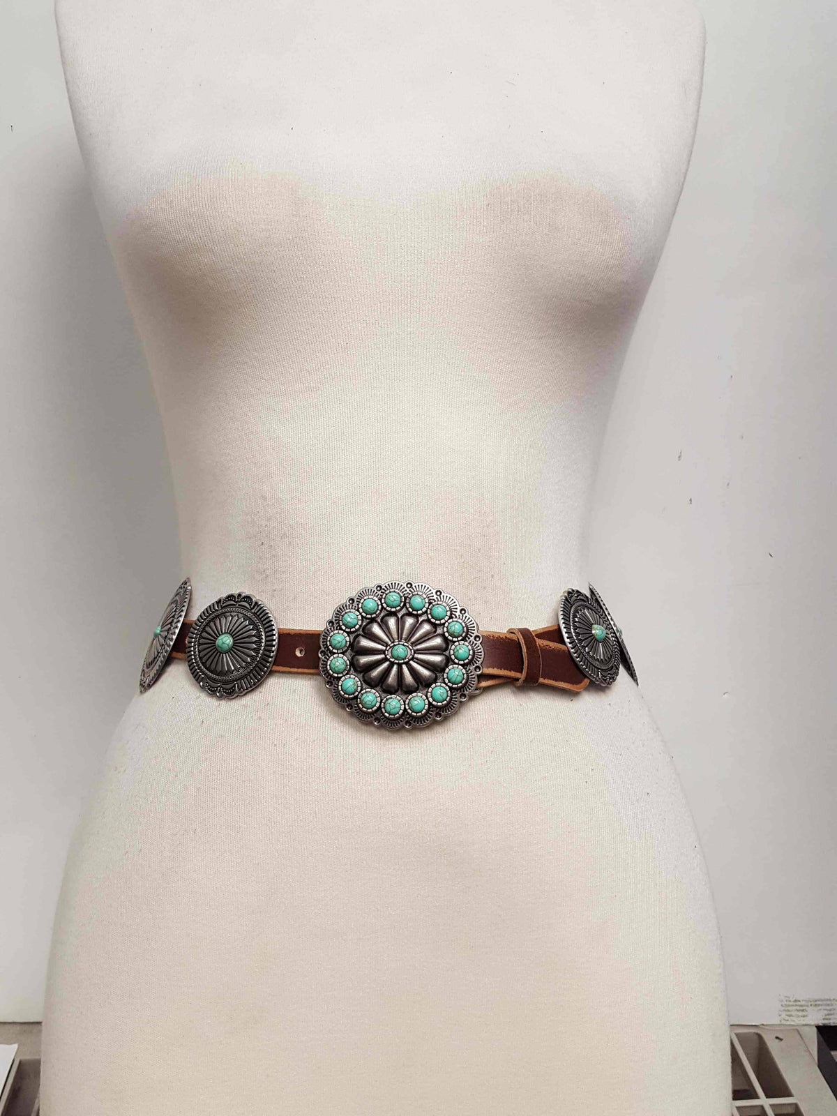 The Turquoise Trail Concho Belt