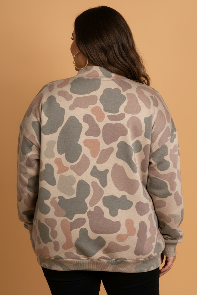 Old School Camo Crew- plus size