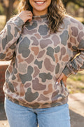 Cozy Camo Sweatshirt- plus size