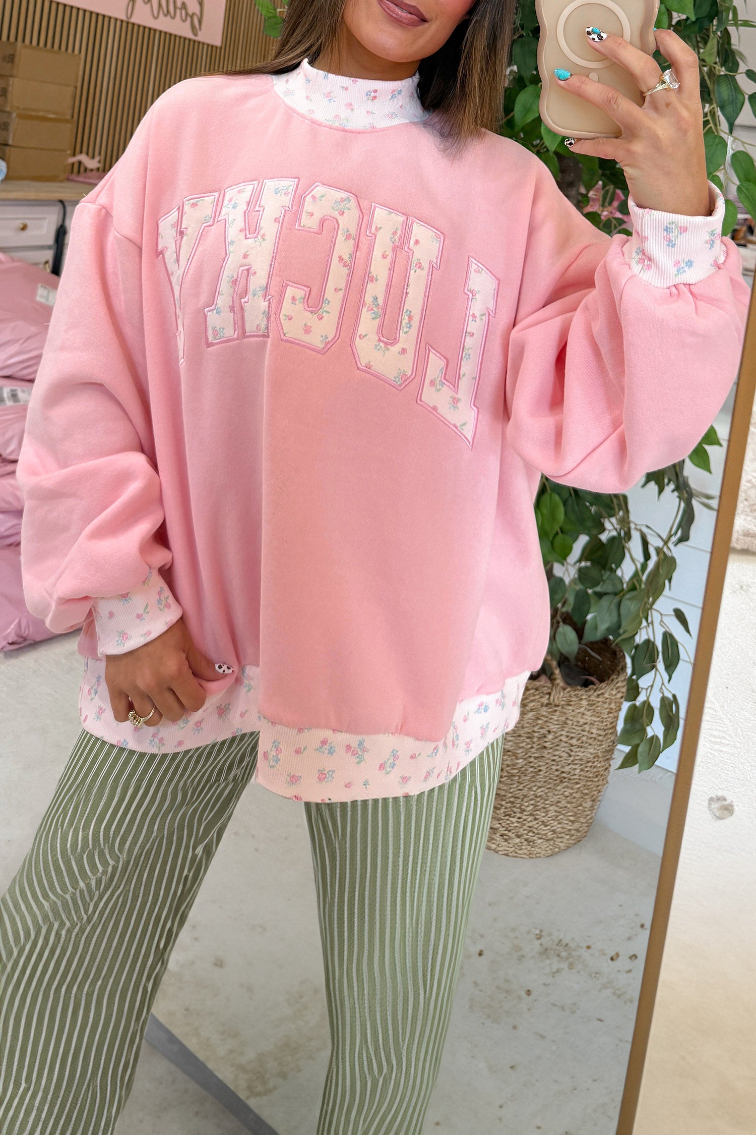 Lucky Girl Mock Neck
