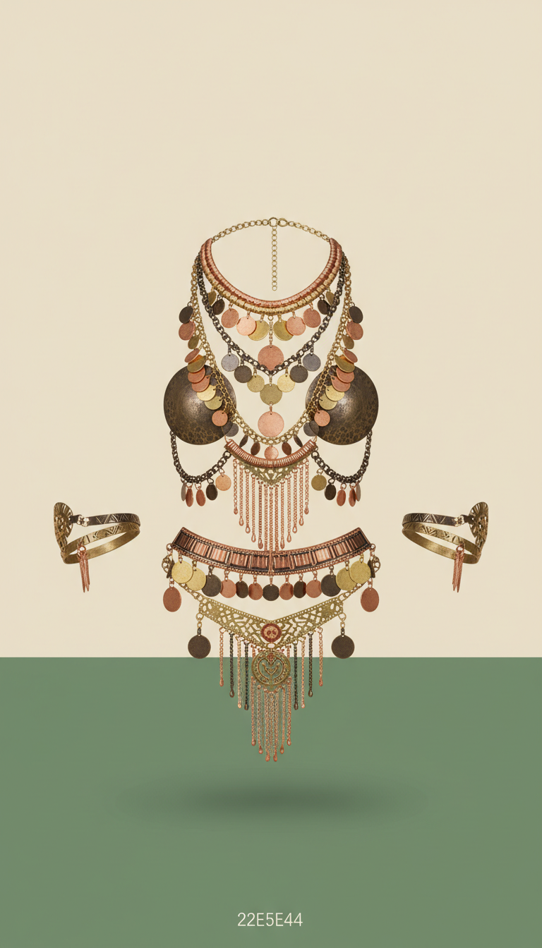 Layered Metallic Festival Jewelry Set