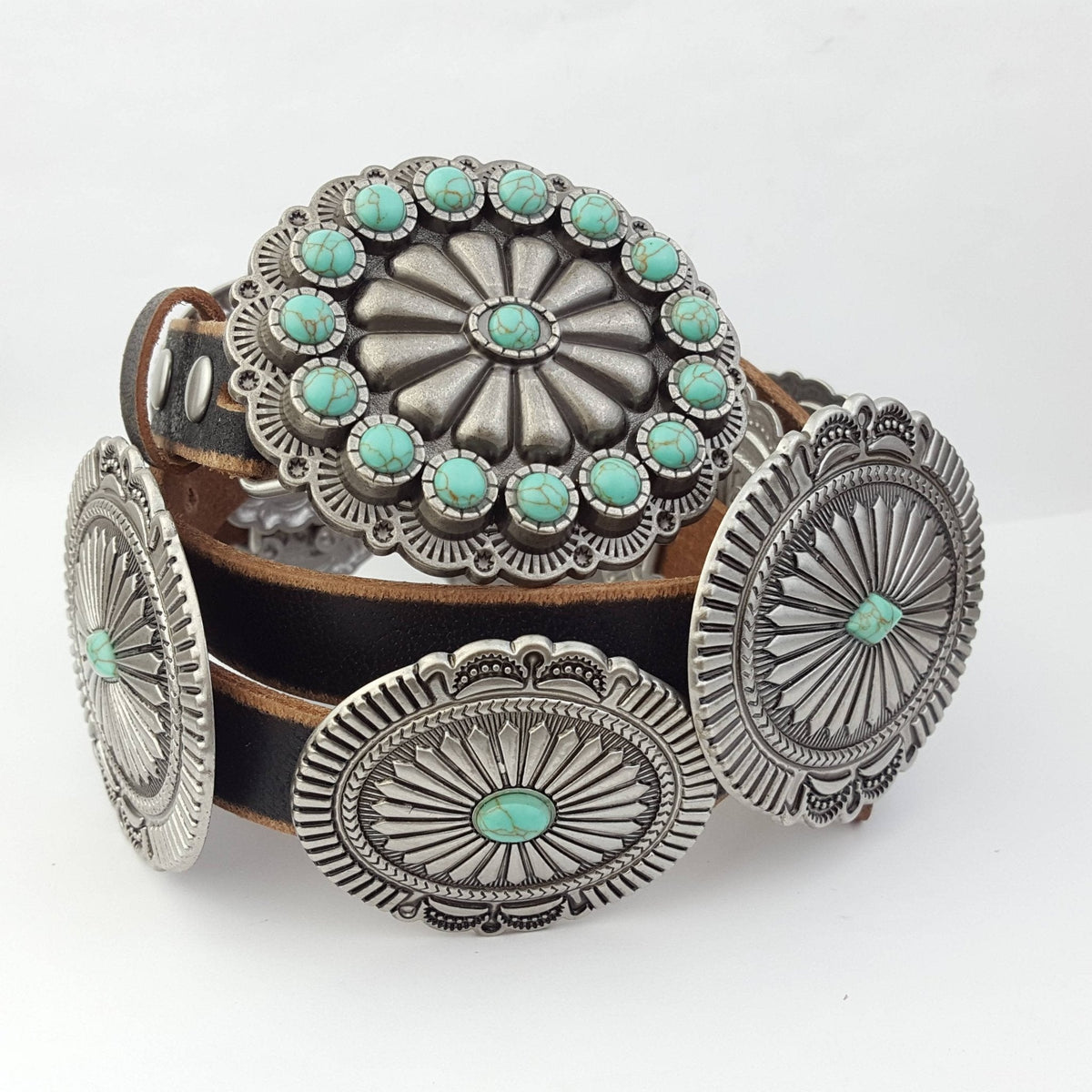 The Turquoise Trail Concho Belt