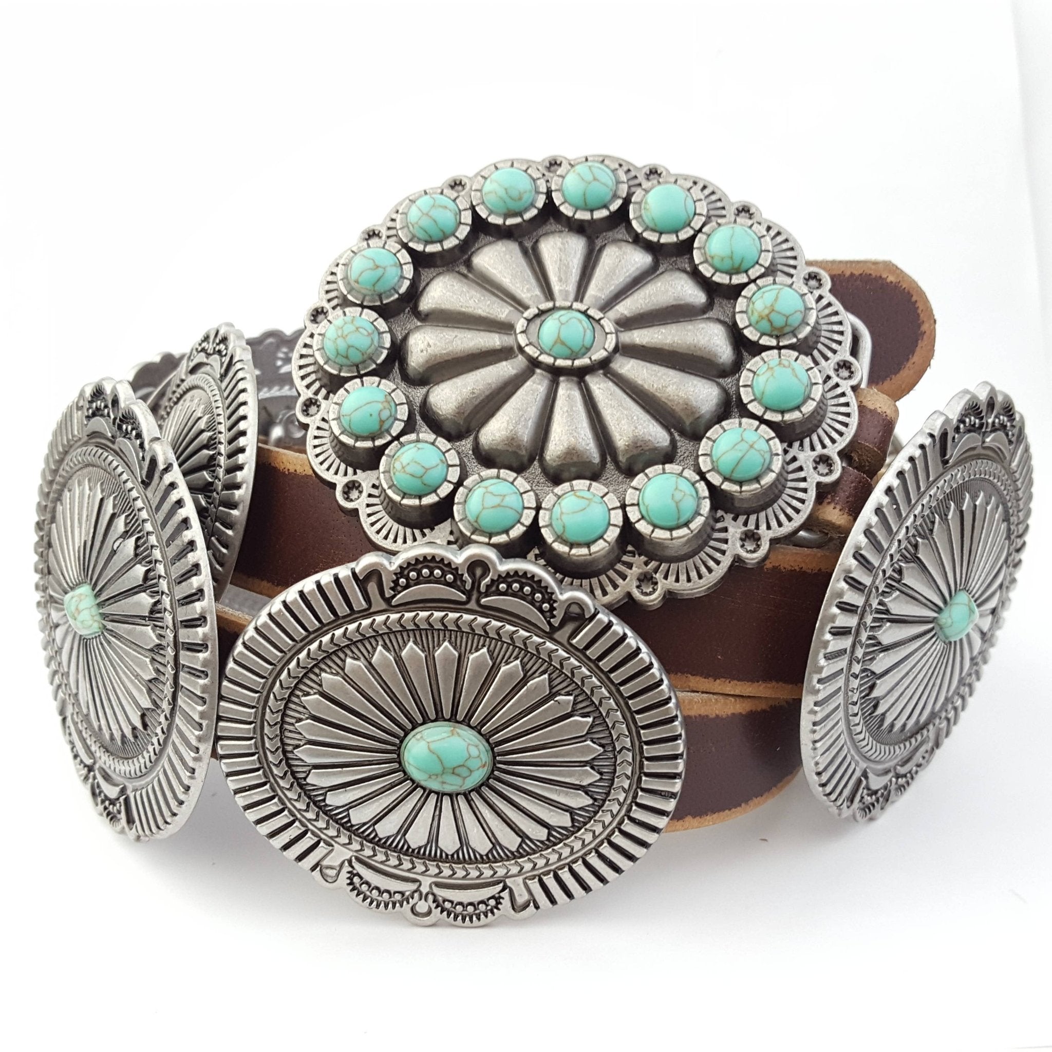 The Turquoise Trail Concho Belt