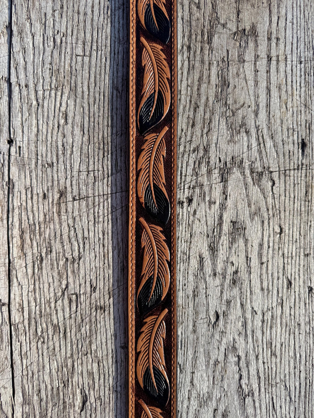 Wild Feather Leather Belt