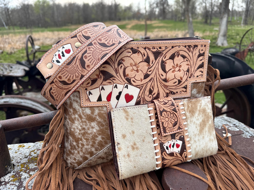 Deal Me In Leather Purse and Wallet