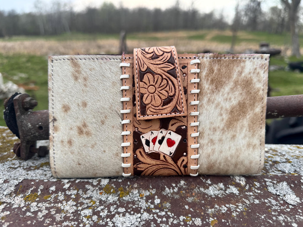Deal Me In Leather Purse and Wallet