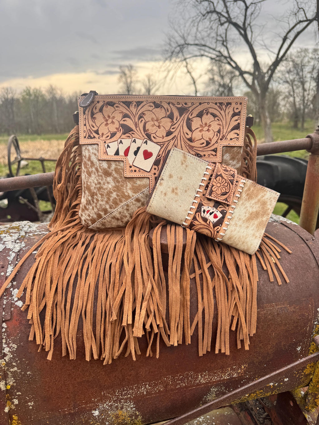 Deal Me In Leather Purse and Wallet