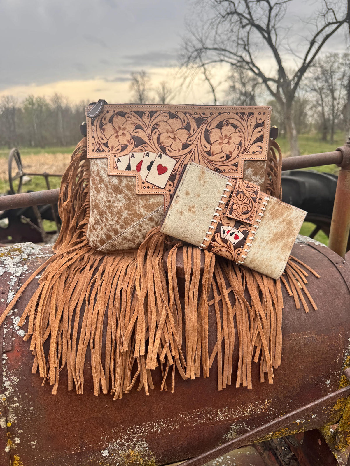 Deal Me In Leather Purse and Wallet