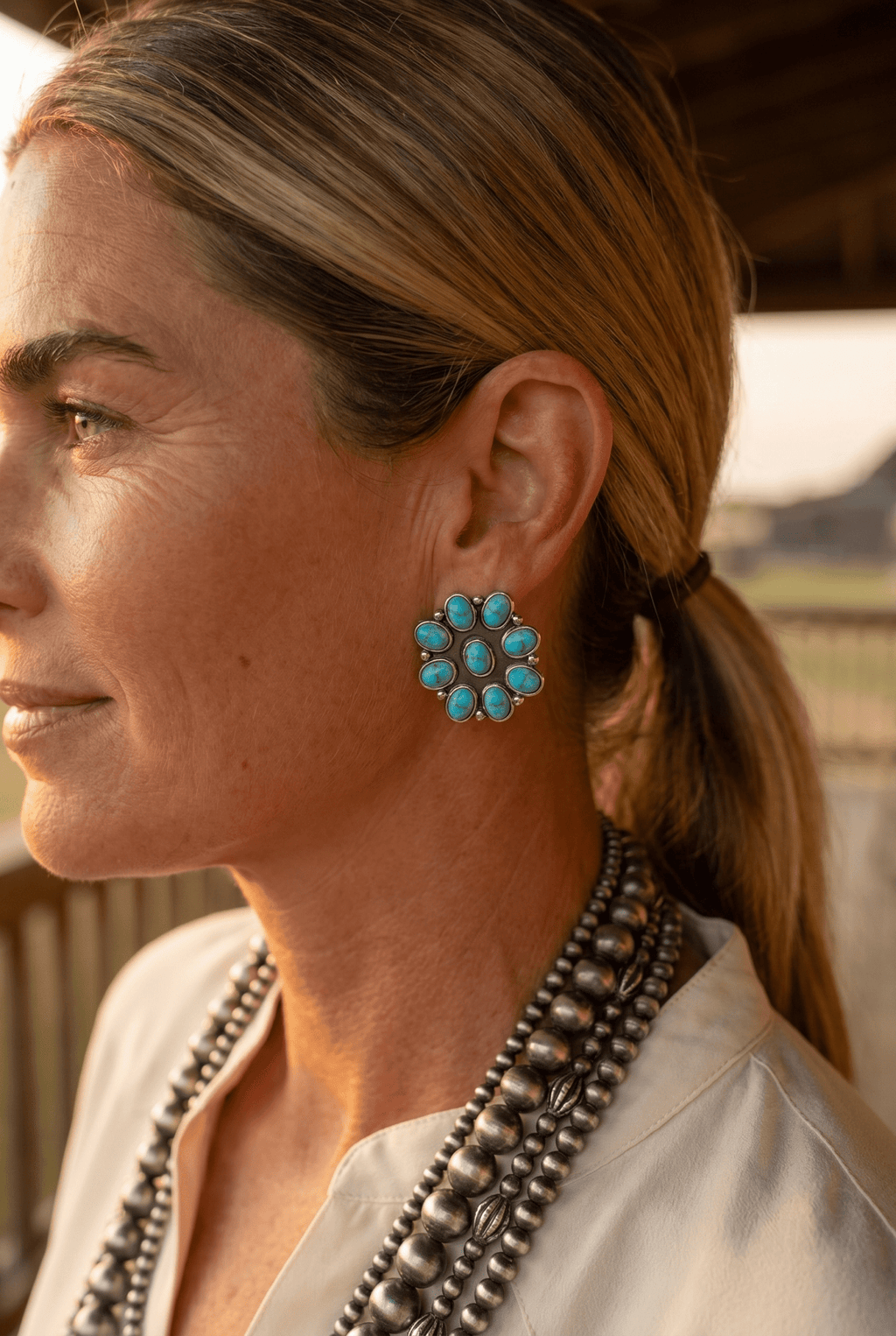 Turquoise Bloom Earrings