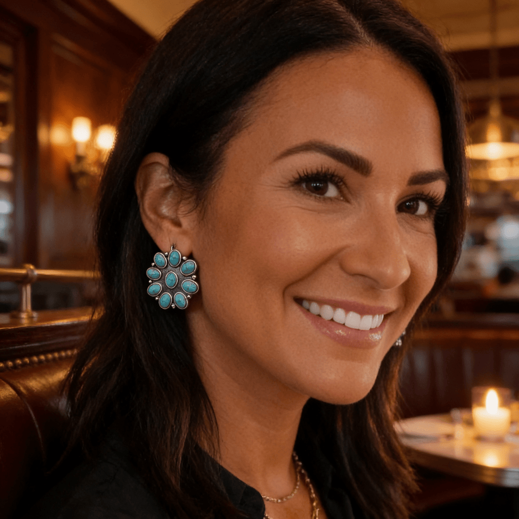 Turquoise Bloom Earrings